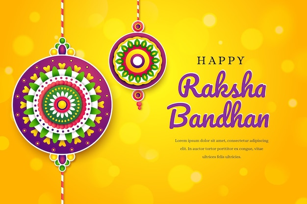 Vector gratuito ilustración detallada de raksha bandhan