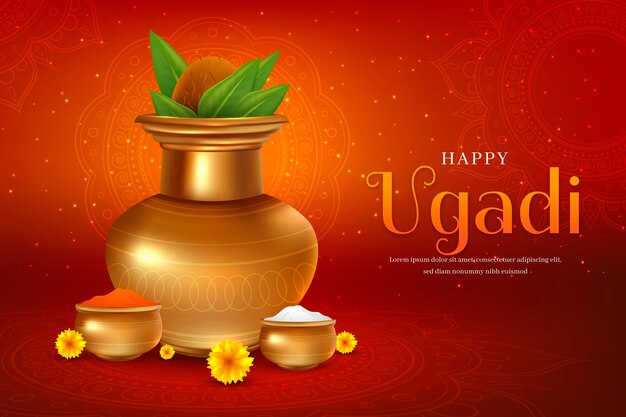 Ilustración detallada de ugadi