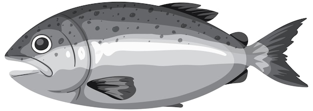 Ilustración detallada del vector de los peces