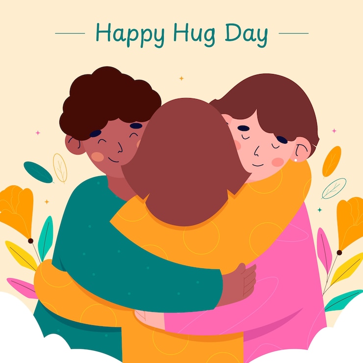 Vector gratuito ilustración del día del abrazo
