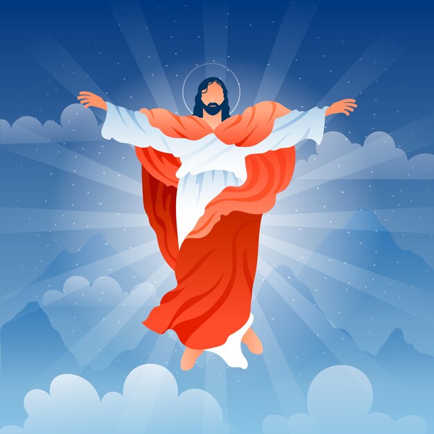 Ilustración del día de la ascensión del gradiente