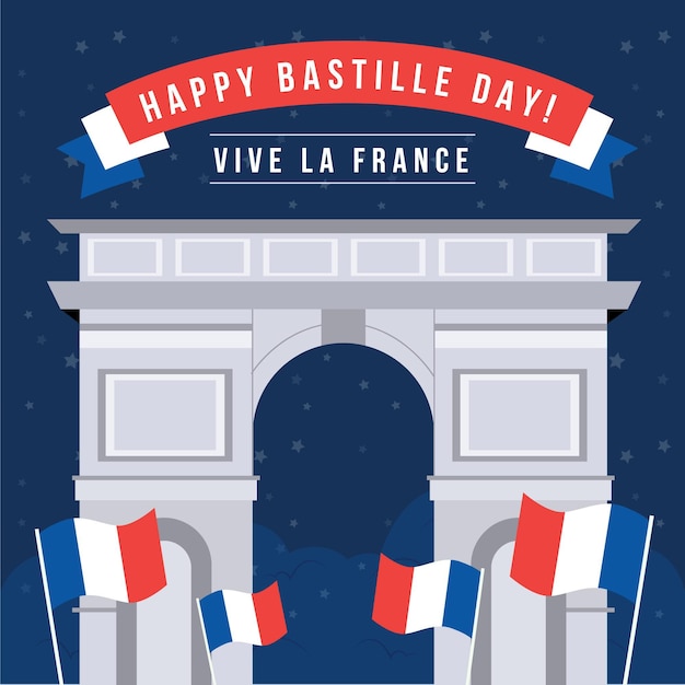 Ilustración del día de la bastilla