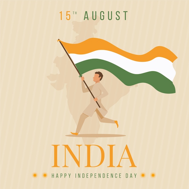 Ilustración del día de la independencia de la India