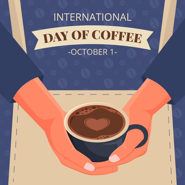 Ilustración del día internacional del café.