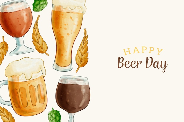 Vector gratuito ilustración del día internacional de la cerveza