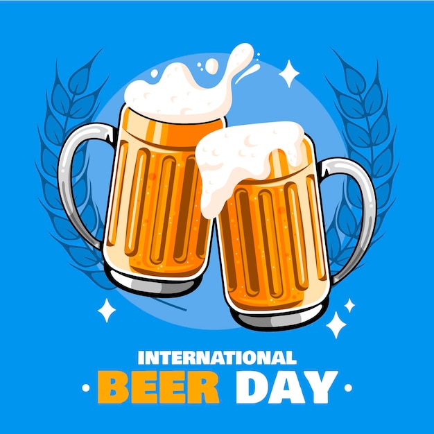 Ilustración del día internacional de la cerveza