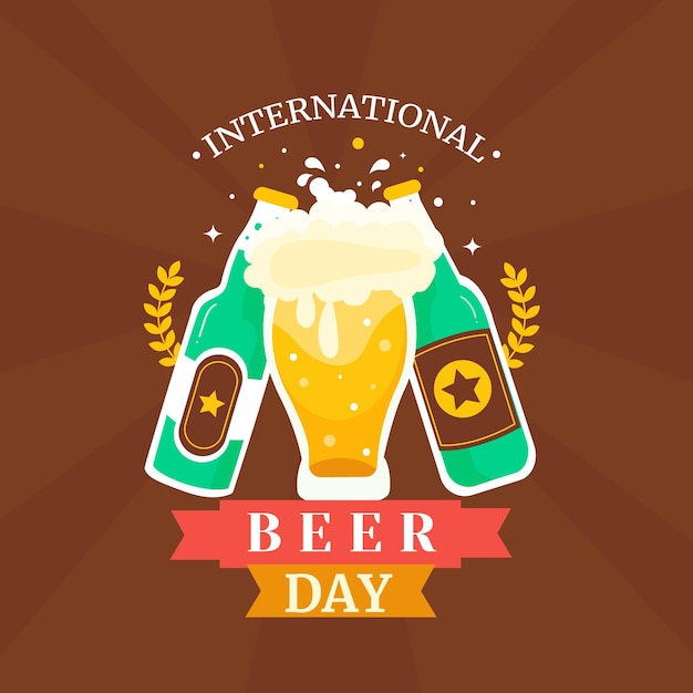 Ilustración del día internacional de la cerveza