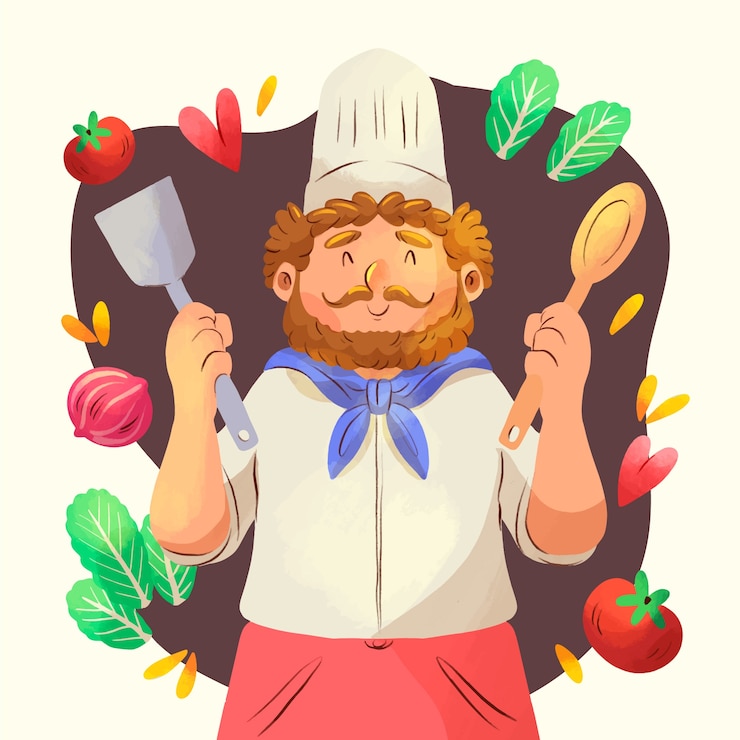 Vector gratuito ilustración del día internacional de los chefs en acuarela