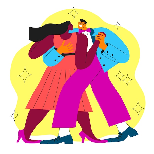 Ilustración del día internacional de la danza plana