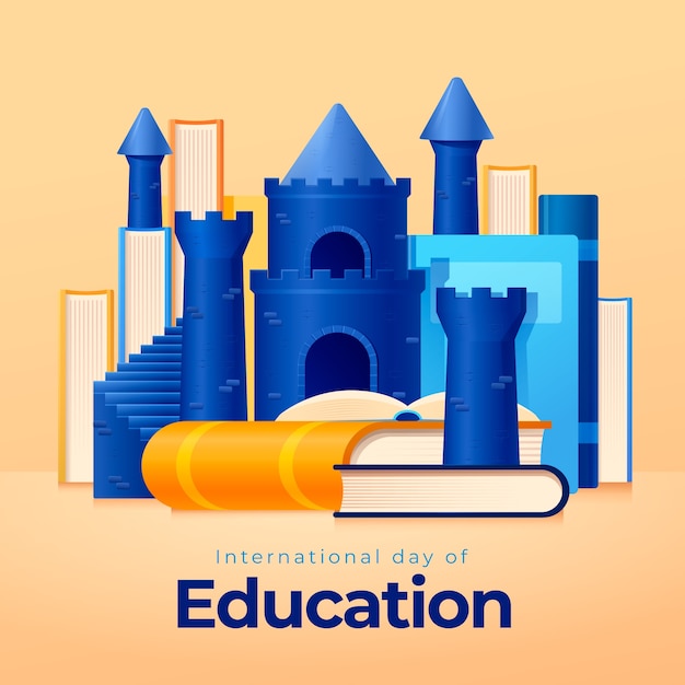 a Ilustración para el día internacional de la educación