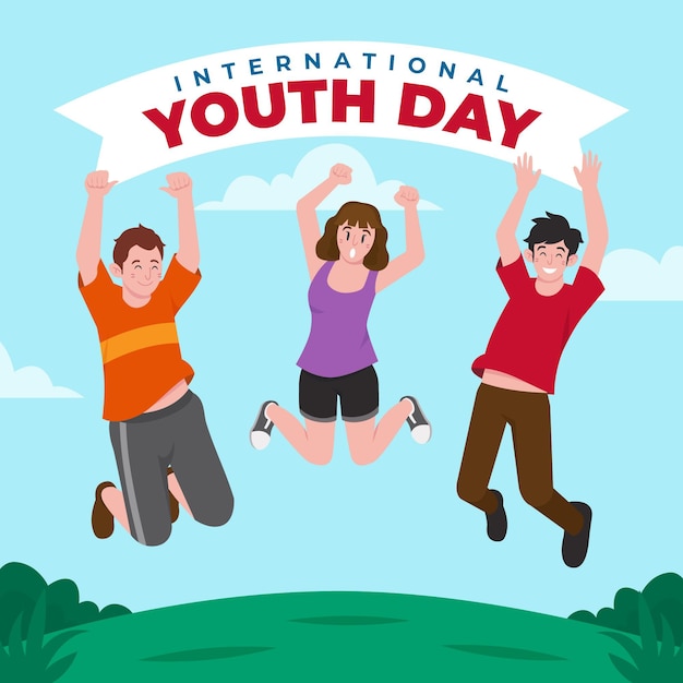 Ilustración del día internacional de la juventud