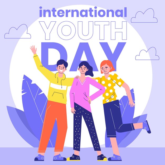 Ilustración del día internacional de la juventud