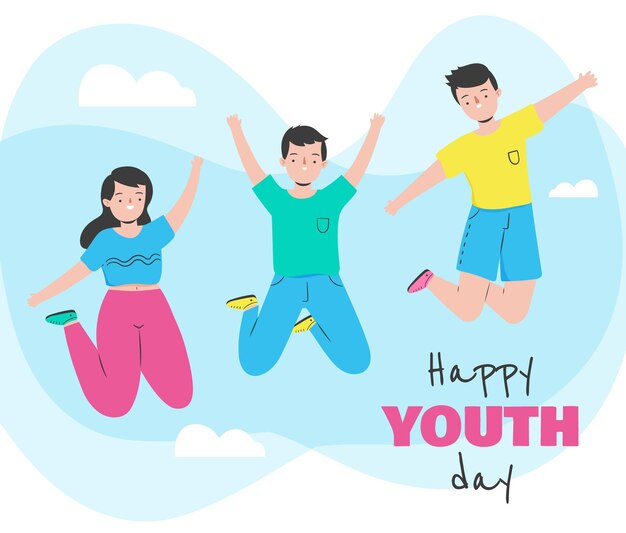 Ilustración del día internacional de la juventud