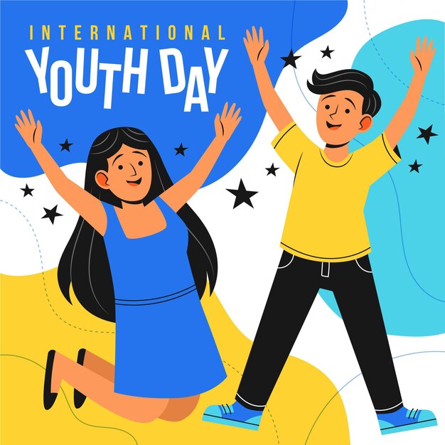 Ilustración del día internacional de la juventud