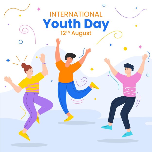 Ilustración del día internacional de la juventud