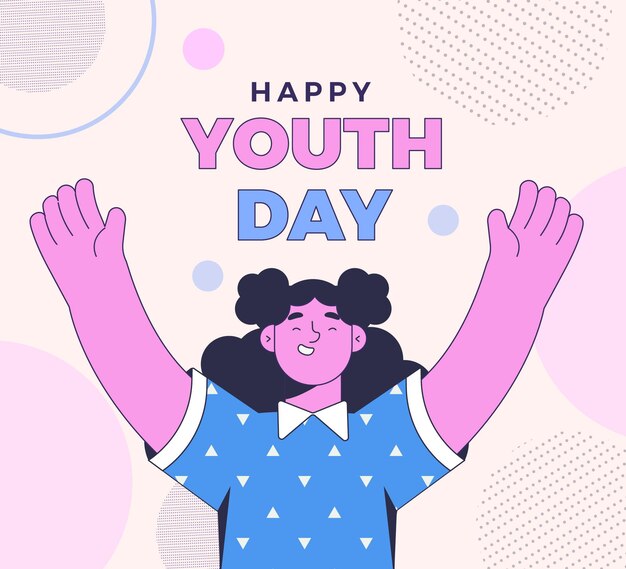 Ilustración del día internacional de la juventud