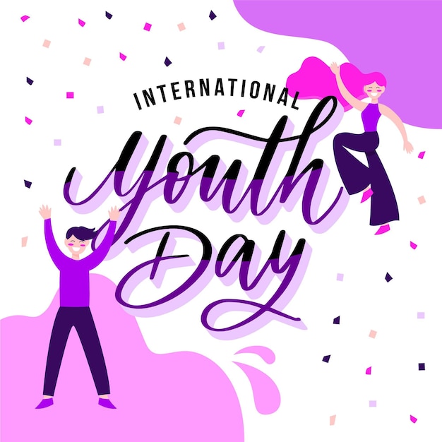 Ilustración del día internacional de la juventud