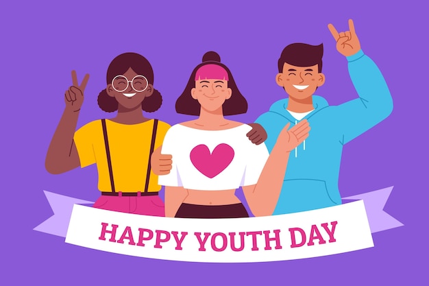 Ilustración del día internacional de la juventud