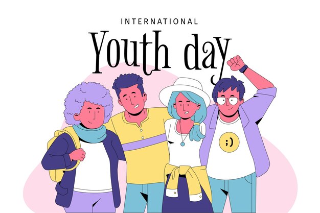 Ilustración del día internacional de la juventud