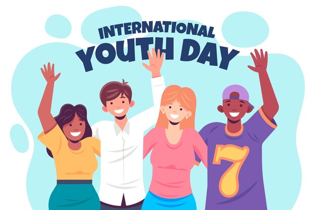 Ilustración del día internacional de la juventud