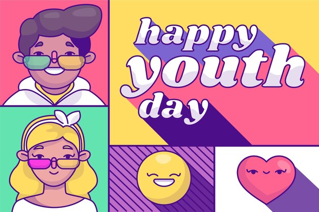 Ilustración del día internacional de la juventud