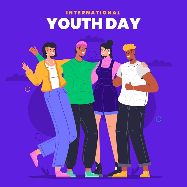 Ilustración del día internacional de la juventud