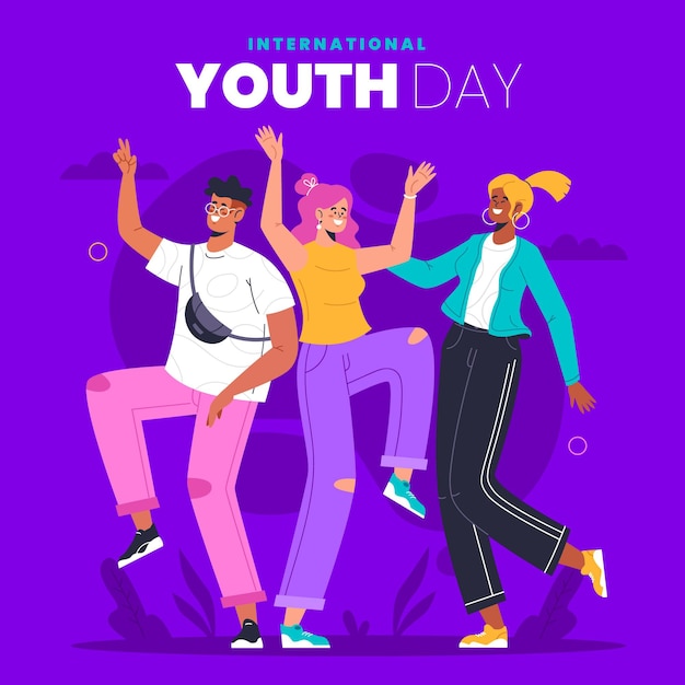 Ilustración del día internacional de la juventud