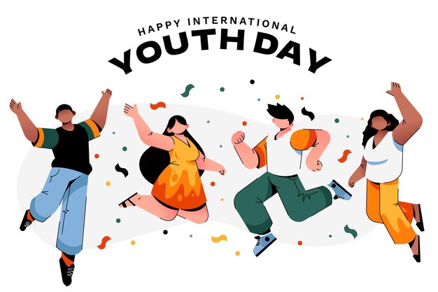 Ilustración del día internacional de la juventud