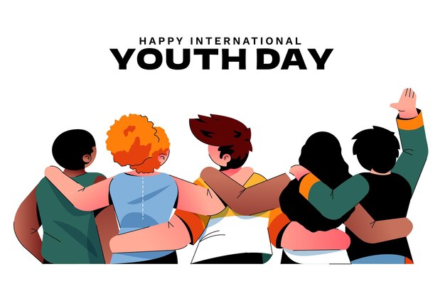 Ilustración del día internacional de la juventud