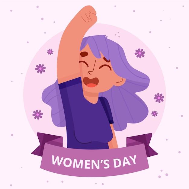 Vector gratuito ilustración del día internacional de la mujer dibujada a mano plana