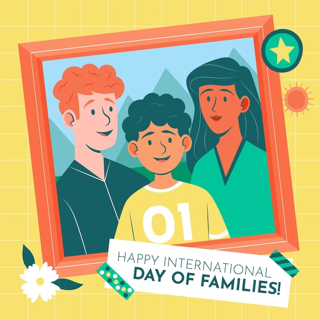 Vector gratuito ilustración del día internacional plano orgánico de las familias.