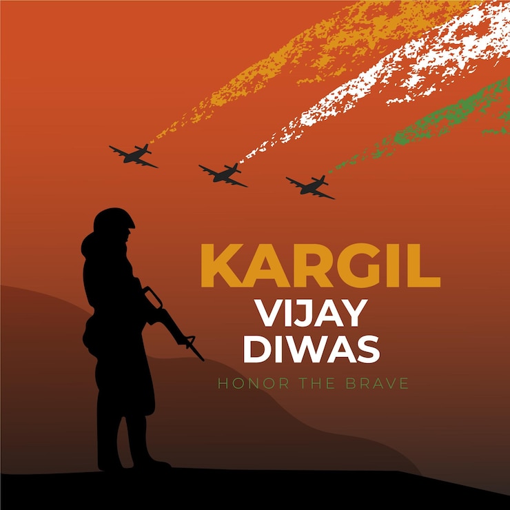 Vector gratuito ilustración del día de kargil vijay dibujada a mano