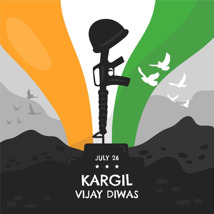 Vector gratuito ilustración del día de kargil vijay dibujada a mano
