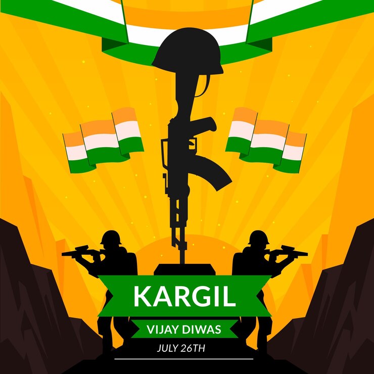 Vector gratuito ilustración del día de kargil vijay