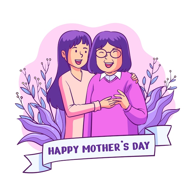 Vector gratuito ilustración del día de la madre dibujada a mano