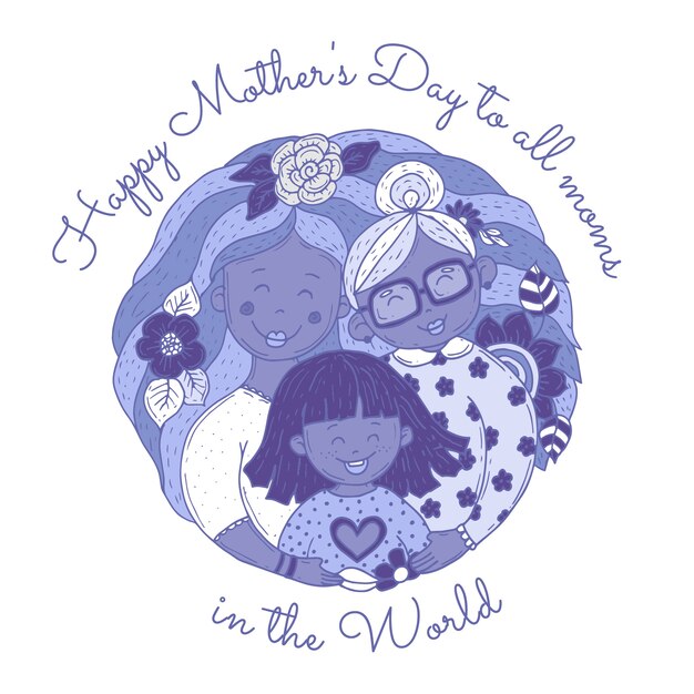 Vector gratuito ilustración del día de la madre dibujada a mano