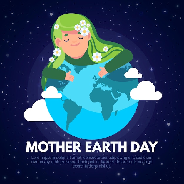 Vector gratuito ilustración del día de la madre tierra