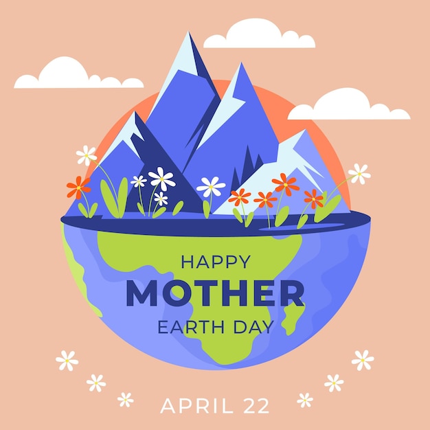 Vector gratuito ilustración del día de la madre tierra