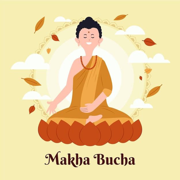 Ilustración del día de makha bucha