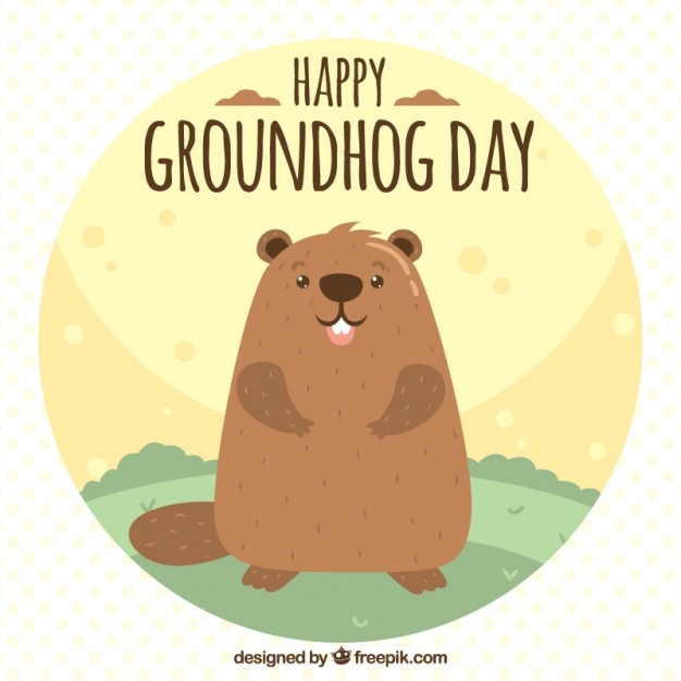 Ilustración del día de la marmota