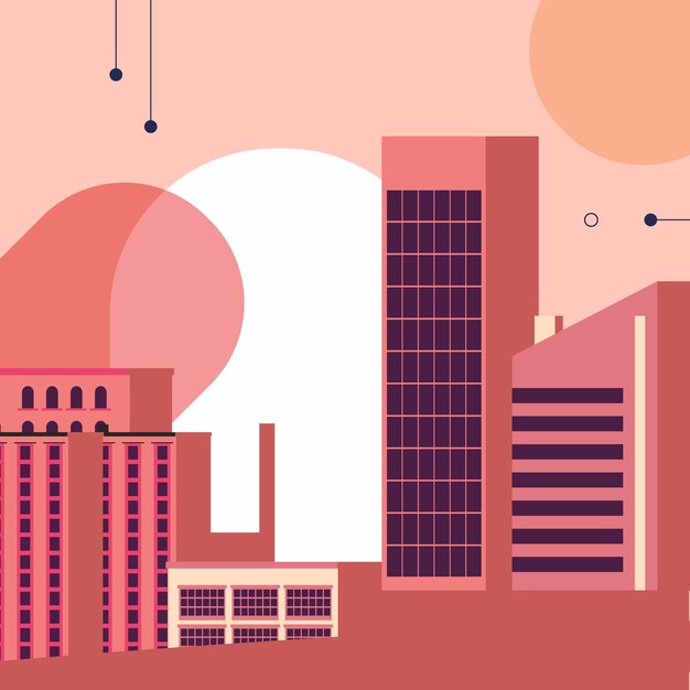 Ilustración del día mundial de la arquitectura plana