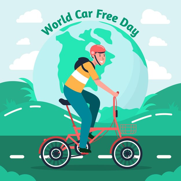 Ilustración del día mundial del automóvil
