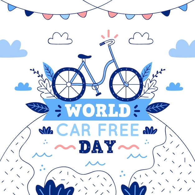 Vector gratuito ilustración del día mundial del automóvil