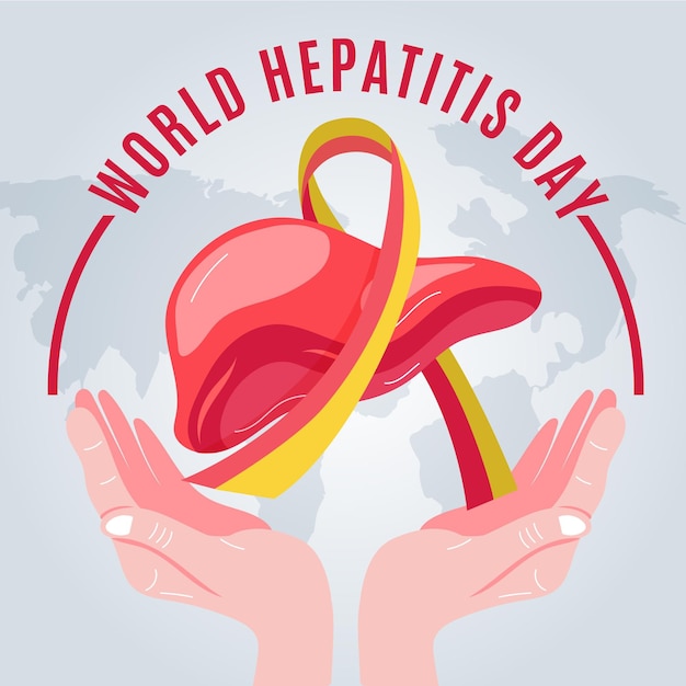 Ilustración del día mundial de la hepatitis