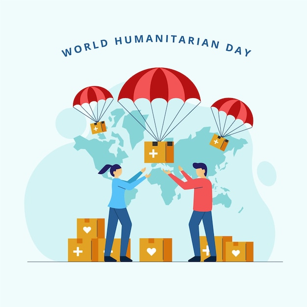 Ilustración del día mundial humanitario