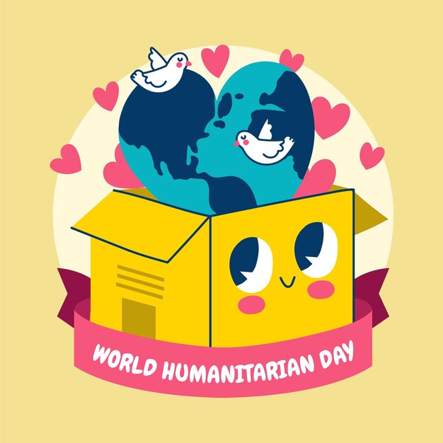 Ilustración del día mundial humanitario