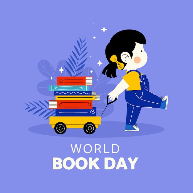 Vector gratuito ilustración del día mundial del libro