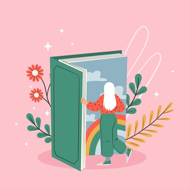 Ilustración del día mundial del libro