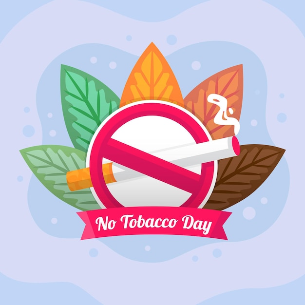 Vector gratuito ilustración del día mundial sin tabaco degradado