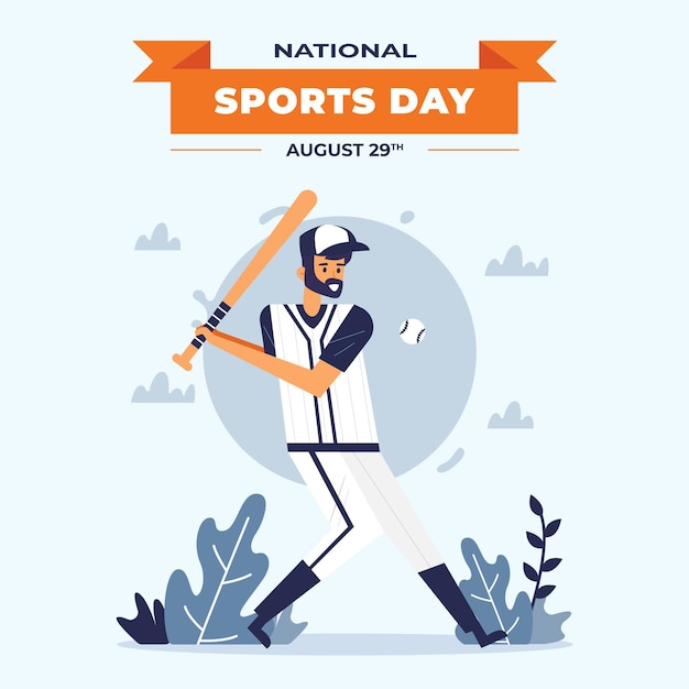 Ilustración del día nacional del deporte